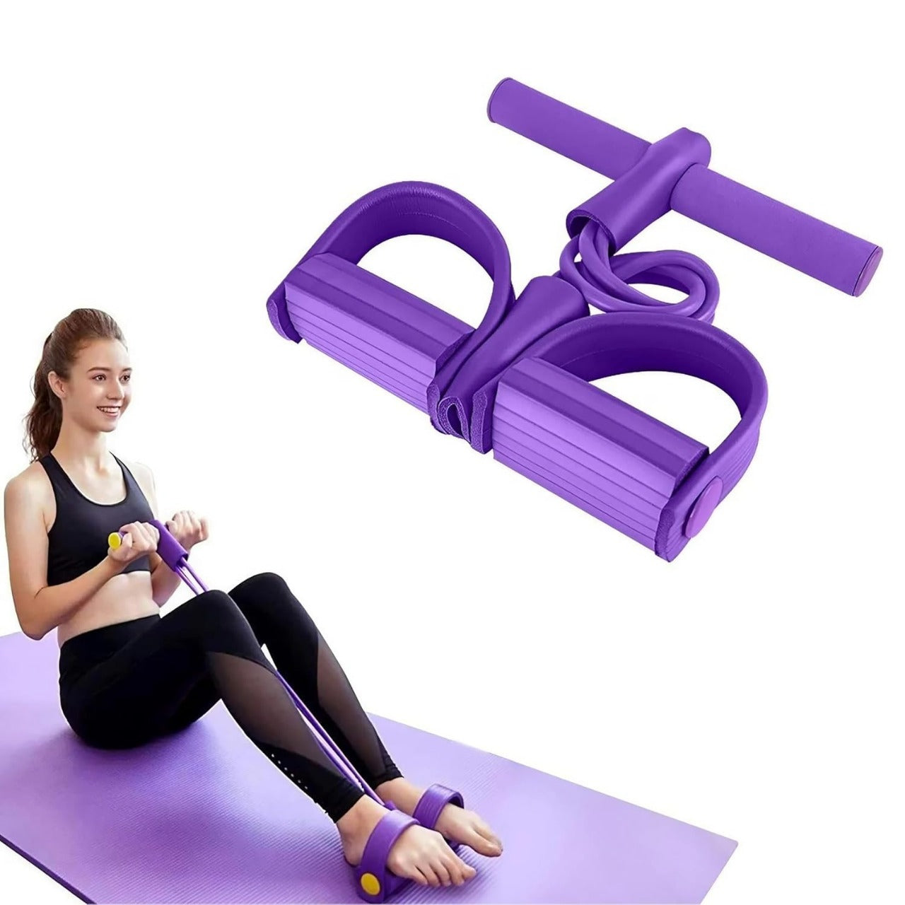 4 Tube Sit-Up Pull Rope – Home Gym Fitness Resistance Band