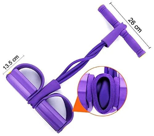 4 Tube Sit-Up Pull Rope – Home Gym Fitness Resistance Band